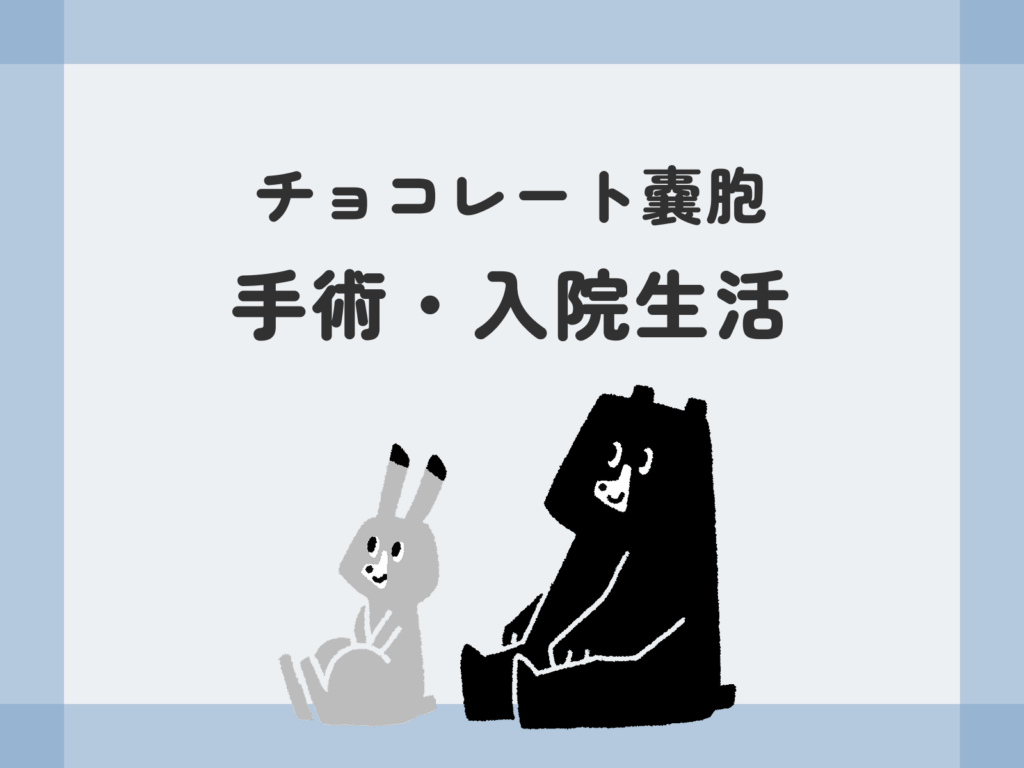 チョコレート嚢胞「手術・入院生活」